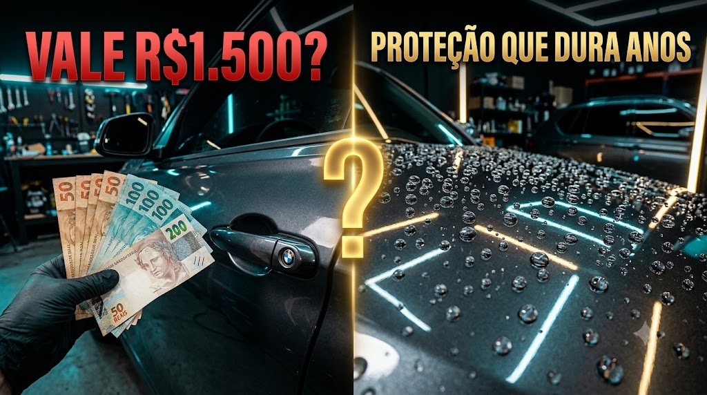 Carro com pintura protegida e brilhante